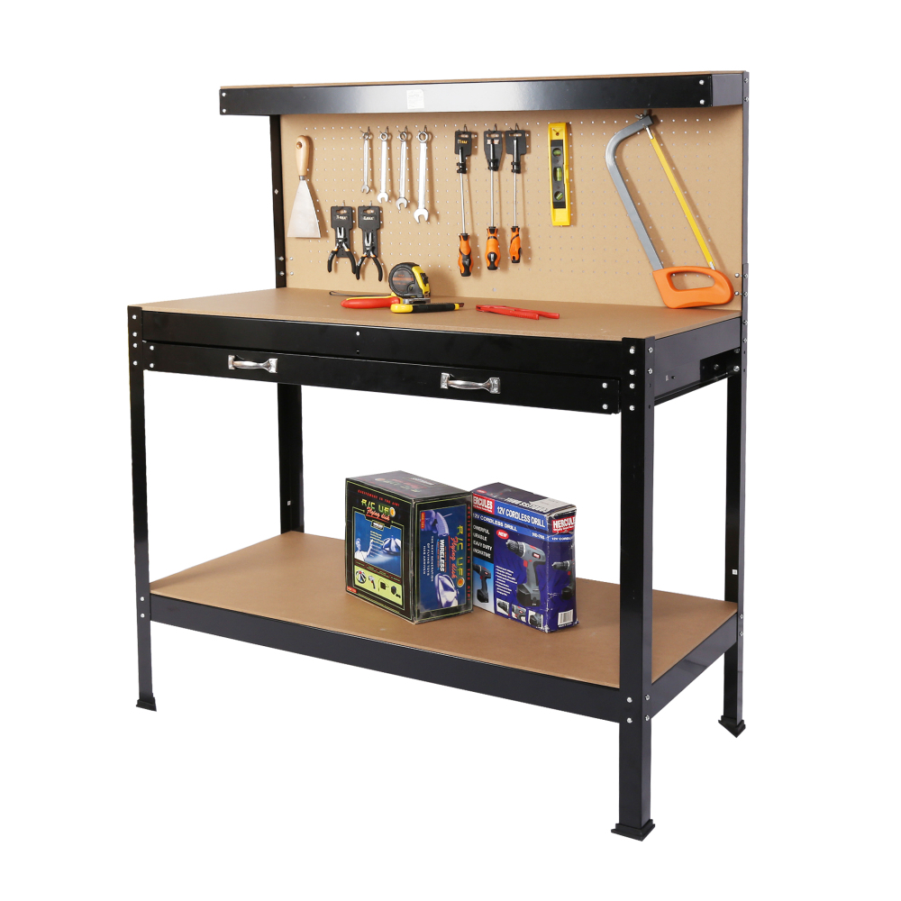Workshop Tools Table - Staal werkbank gereedschapsopslag werktafel werkplaats gereedschapstafel