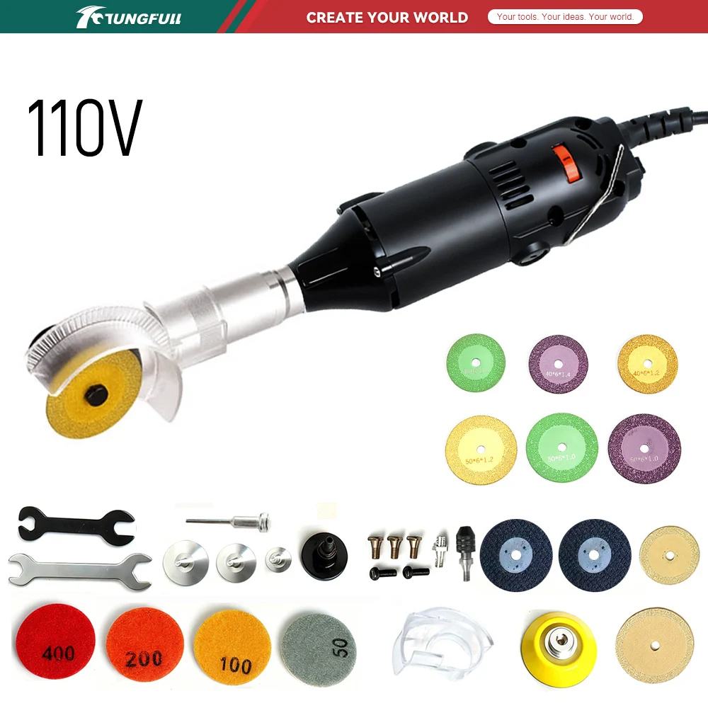 Workshop Tools And Equipment - TUNGFULL 110V Mini-haakse slijpmachine Elektrische polijstmachine