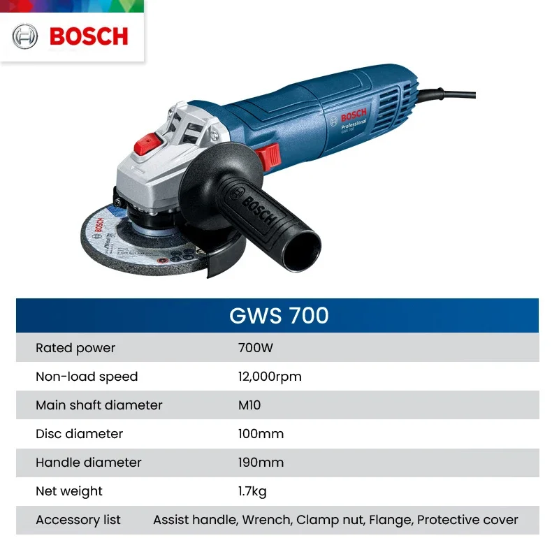 Bosch GWS 700 Slijptol Bedraad - Workshop Tools And Equipment recensie en prijs