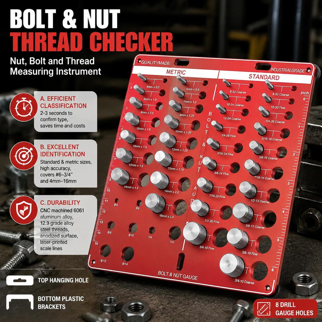 Moer- en boutdraadmeterset voo - Workshop Cutting Tools recensie en prijs